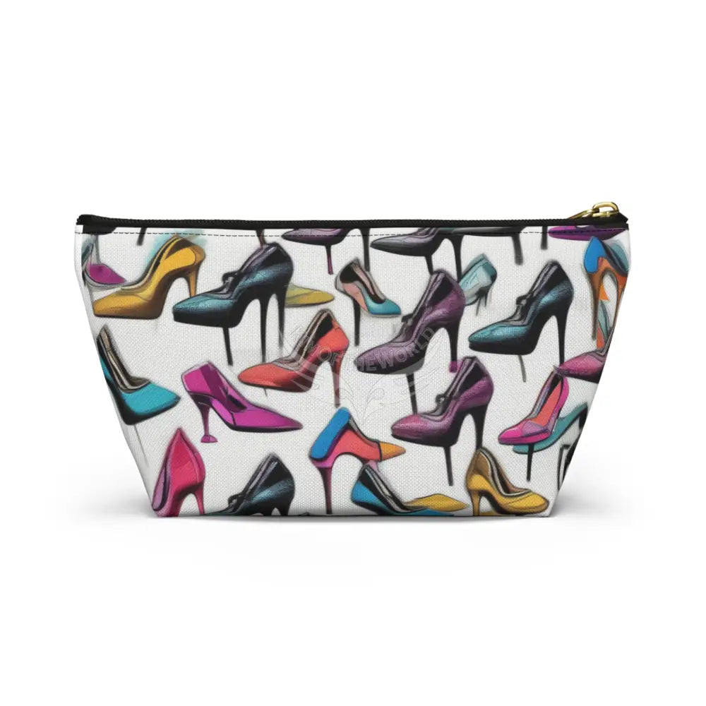 Shoes Wallpaper Print Accessory Pouch — T‑Bottom Cosmetic Bag Bags