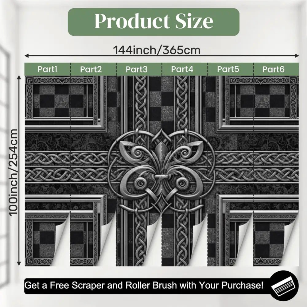 Silver Chrome Checkerboard 3D Geometric Unpasted Mural Wallpaper 144’’x100’’ 144’’x100’’ Wall Coverings