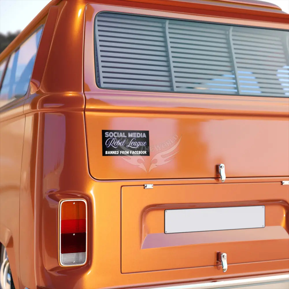 ’Social Media Rebel League - Banned from Instagram’ Funny Messages Bumper Sticker — Uplifting Inspirational Quotes