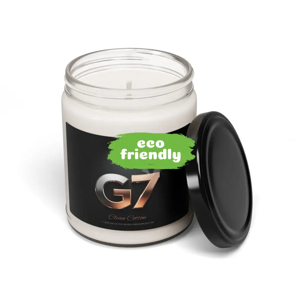 Soy Candle Various Scents — G7 Metallic Logo Label by Obsinamon Scented Jar (9 oz) Home Decor
