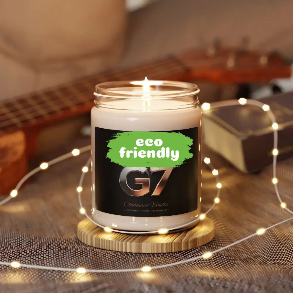 Soy Candle Various Scents — G7 Metallic Logo Label by Obsinamon Scented Jar (9 oz) Home Decor