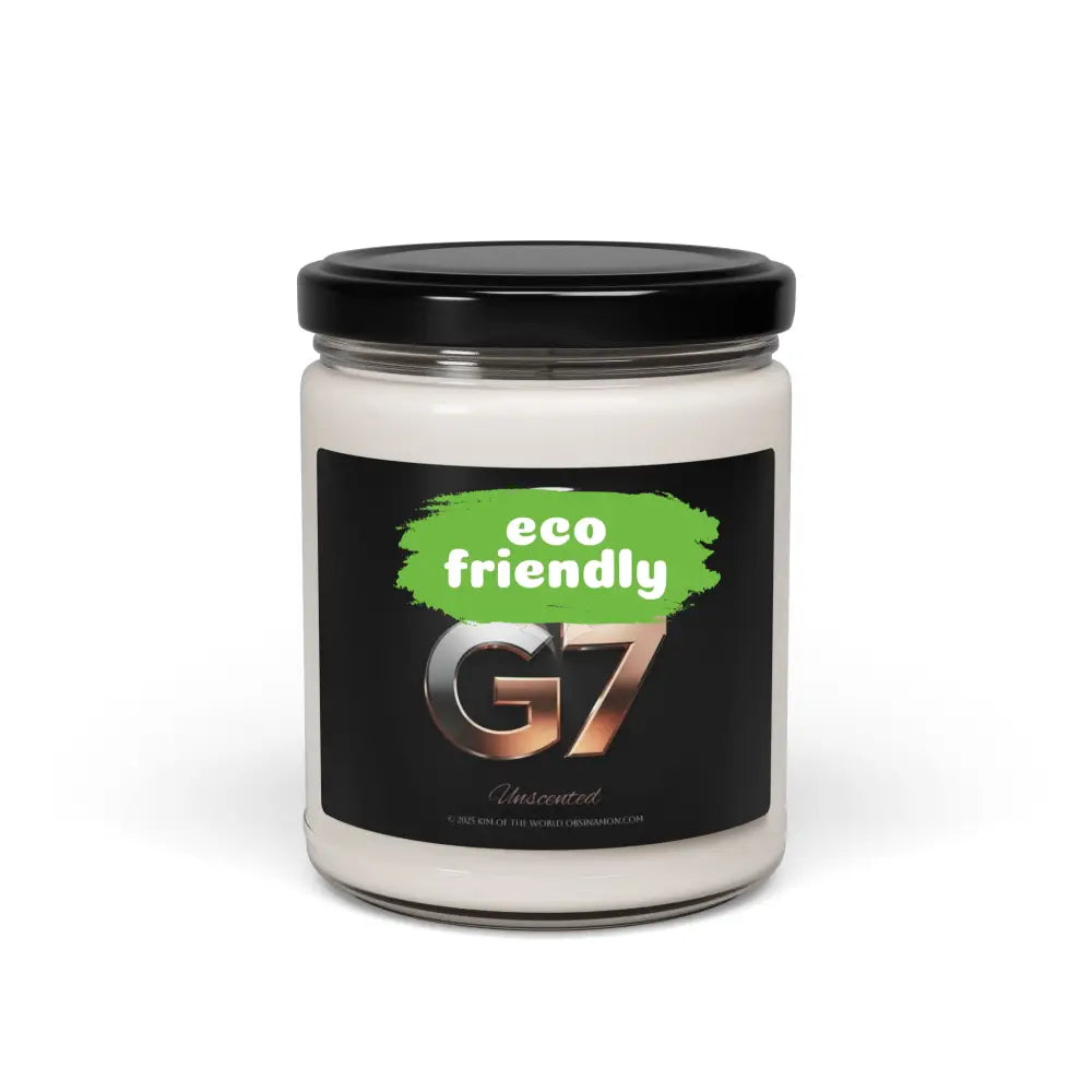 Soy Candle Various Scents — G7 Metallic Logo Label by Obsinamon Scented Jar (9 oz) Unscented / 9oz Home Decor