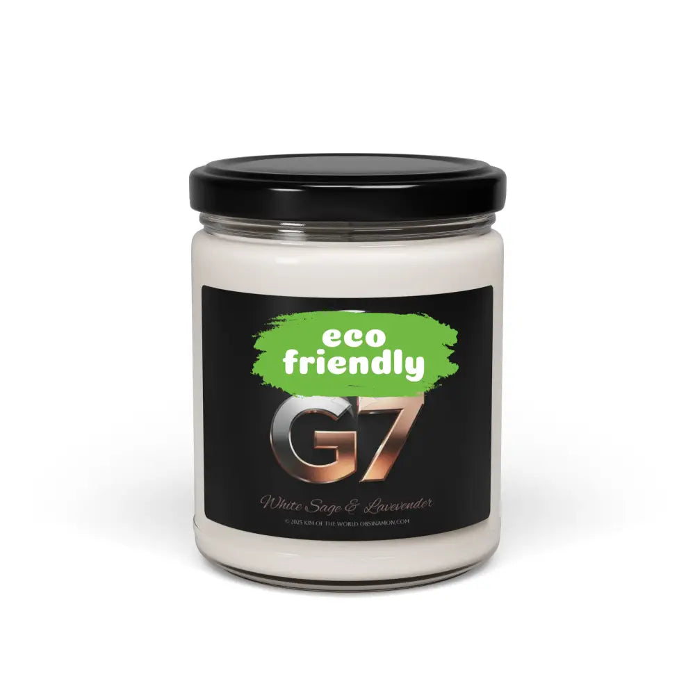 Soy Candle Various Scents — G7 Metallic Logo Label by Obsinamon Scented Jar (9 oz) White Sage and Lavender / 9oz Home