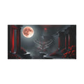 Specific Interior Mood Decor with Moon View - Matte Canvas Wall Art Black & Red 48″ x 24″ (Horizontal) / 1.25’’ Canvas