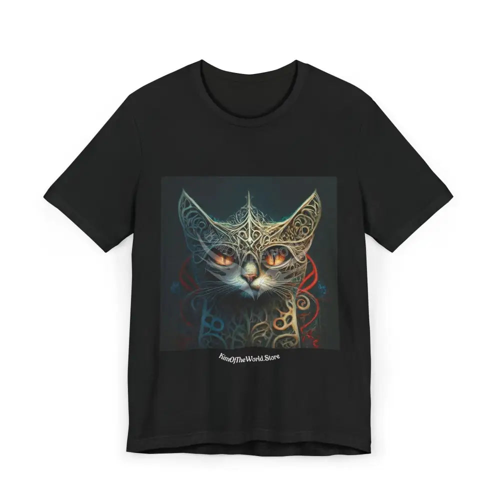 Steampunk Armor Kitty Cat Meow T-Shirt — Graphic Tee Black / S T-Shirt
