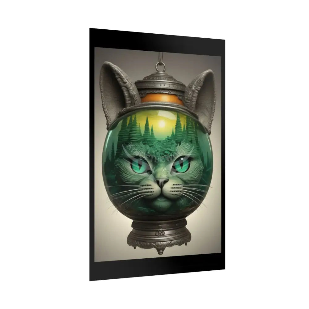 Steampunk Funky Cats Poster — Retro Comical Kitty Art Poster