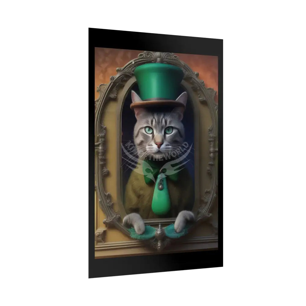Steampunk Funky Cats Poster — Retro Comical Kitty Art Poster