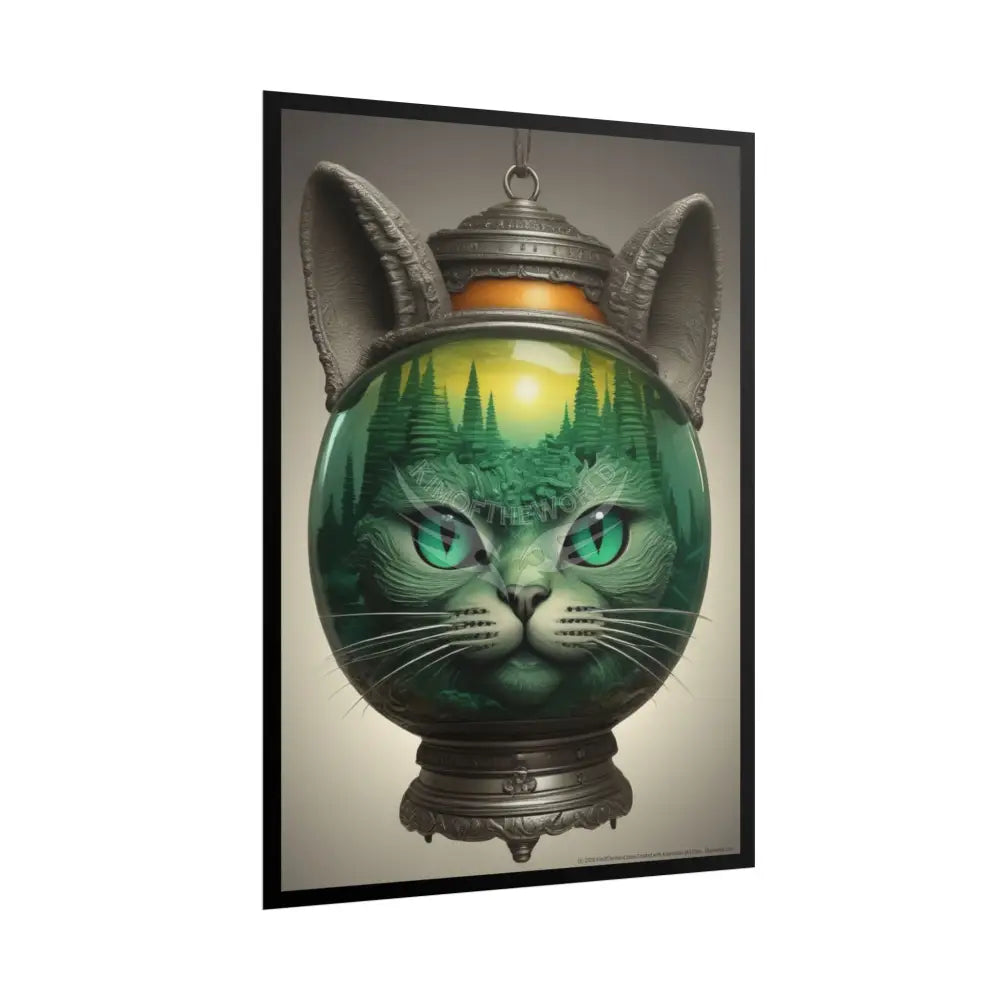 Steampunk Funky Cats Poster — Retro Comical Kitty Art Poster
