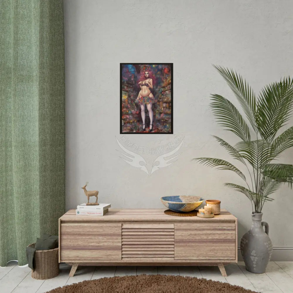 Street Fashion Cute Weirdcore Tall Girlfriend Giantess Girl Rolled Posters — Subtle AI Girl Wall Art Poster