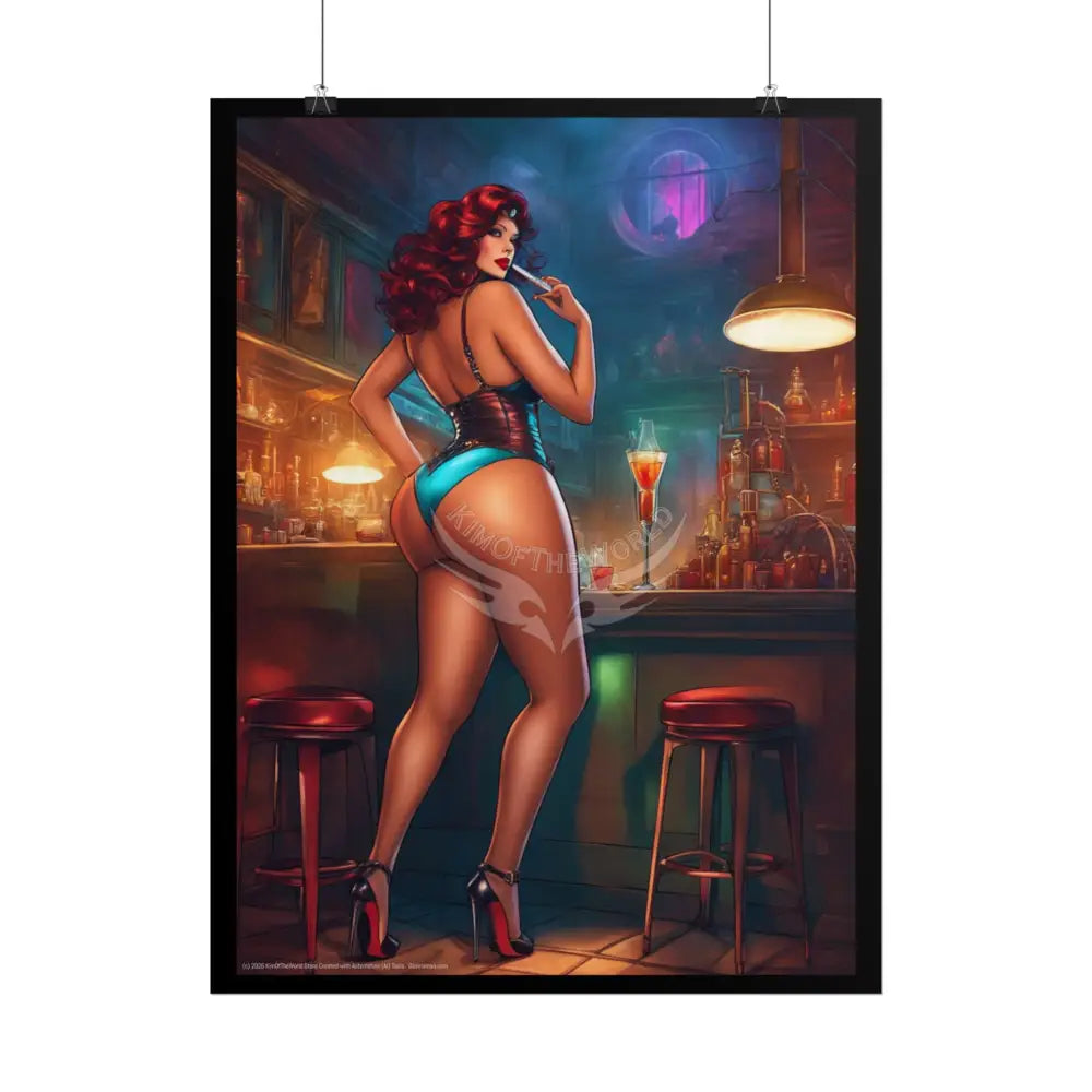 Street Fashion Girl Rolled Posters — Subtle Seductive Wall Art Poster