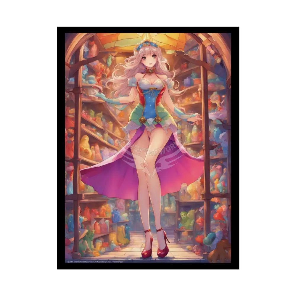 Street Fashion Tall Girlfriend Giantess Girl Rolled Posters — Subtle AI Girl Wall Art 18″ x 24″ (Vertical) / Semi