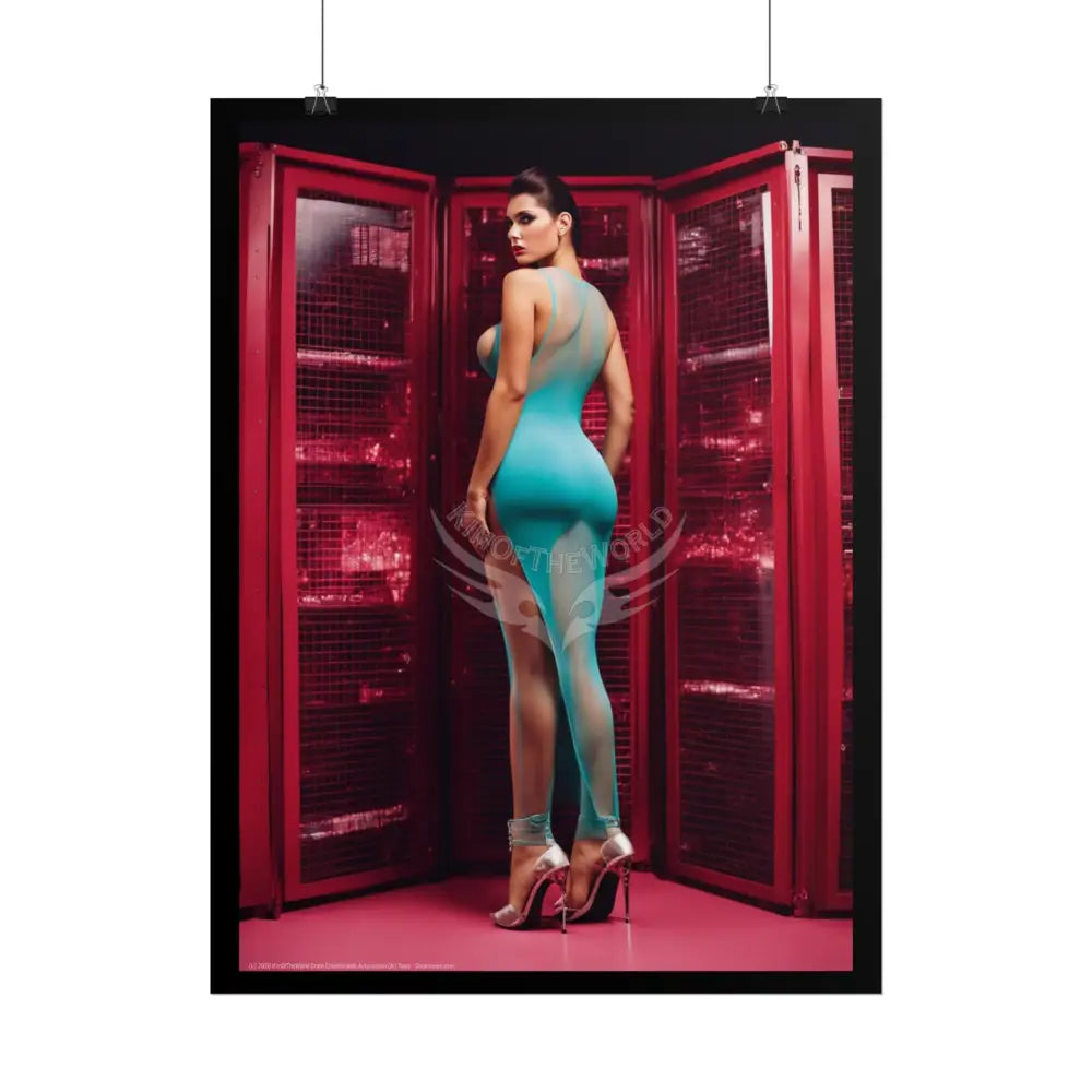 Street Fashion Tall Girlfriend Giantess Girl Rolled Posters — Subtle AI Girl Wall Art Poster