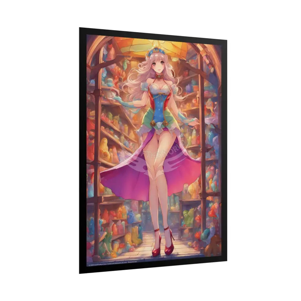 Street Fashion Tall Girlfriend Giantess Girl Rolled Posters — Subtle AI Girl Wall Art Poster