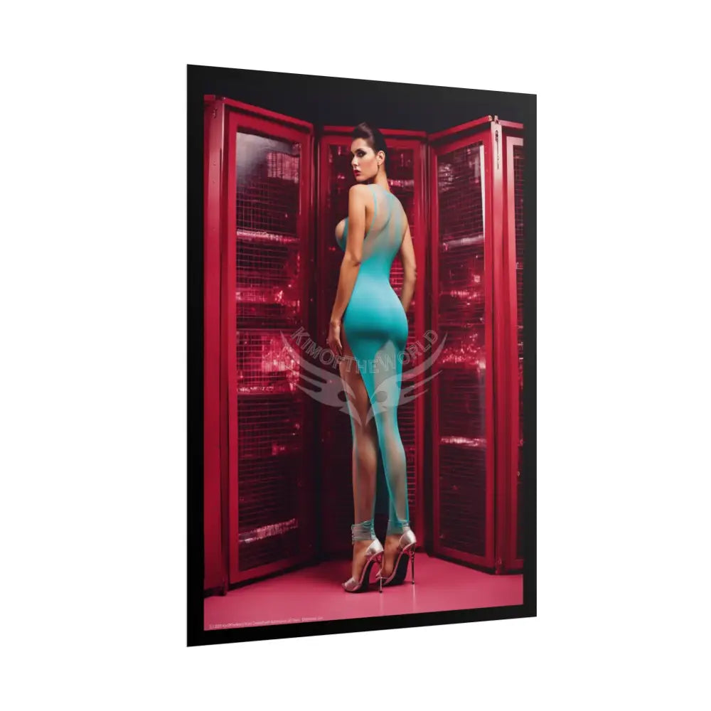 Street Fashion Tall Girlfriend Giantess Girl Rolled Posters — Subtle AI Girl Wall Art Poster