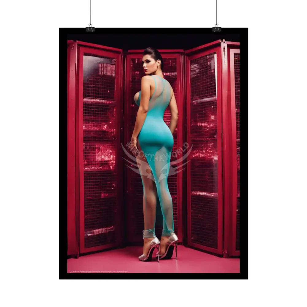 Street Fashion Tall Girlfriend Giantess Girl Rolled Posters — Subtle AI Girl Wall Art Poster