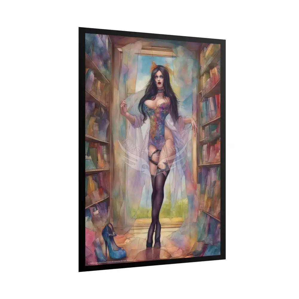 Street Fashion Tall Girlfriend Giantess Girl Rolled Posters — Subtle AI Girl Wall Art Poster