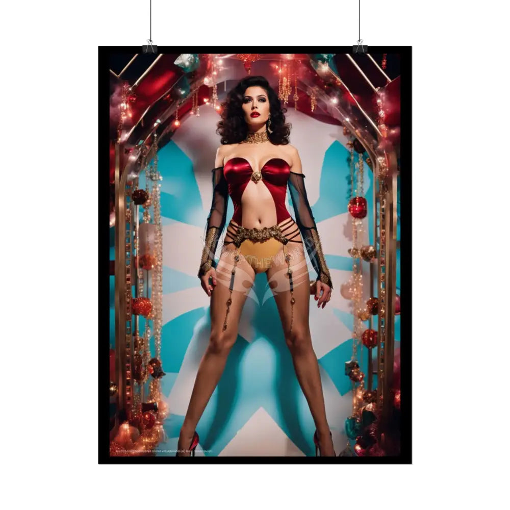 Street Fashion Tall Girlfriend Giantess Girl Rolled Posters — Subtle AI Girl Wall Art Poster