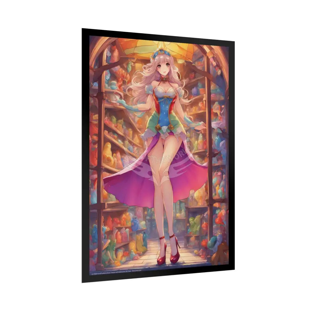 Street Fashion Tall Girlfriend Giantess Girl Rolled Posters — Subtle AI Girl Wall Art Poster