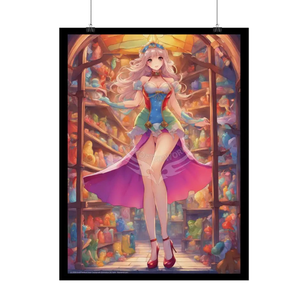 Street Fashion Tall Girlfriend Giantess Girl Rolled Posters — Subtle AI Girl Wall Art Poster