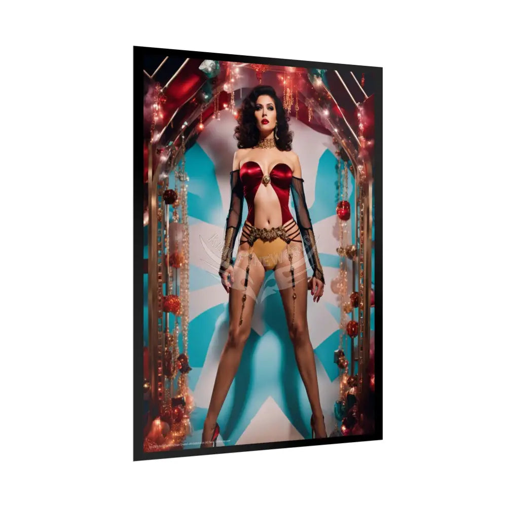 Street Fashion Tall Girlfriend Giantess Girl Rolled Posters — Subtle AI Girl Wall Art Poster