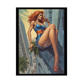 Superheroine Tall Girl Rolled Posters — Subtle AI Girl Wall Art 18″ x 24″ (Vertical) / Semi Glossy Poster