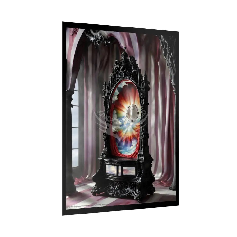 Surreal 3D Elemental Ribbon Portal Poster — Funky Balconies & Doors to Other Dimensions - Rainbow Poster