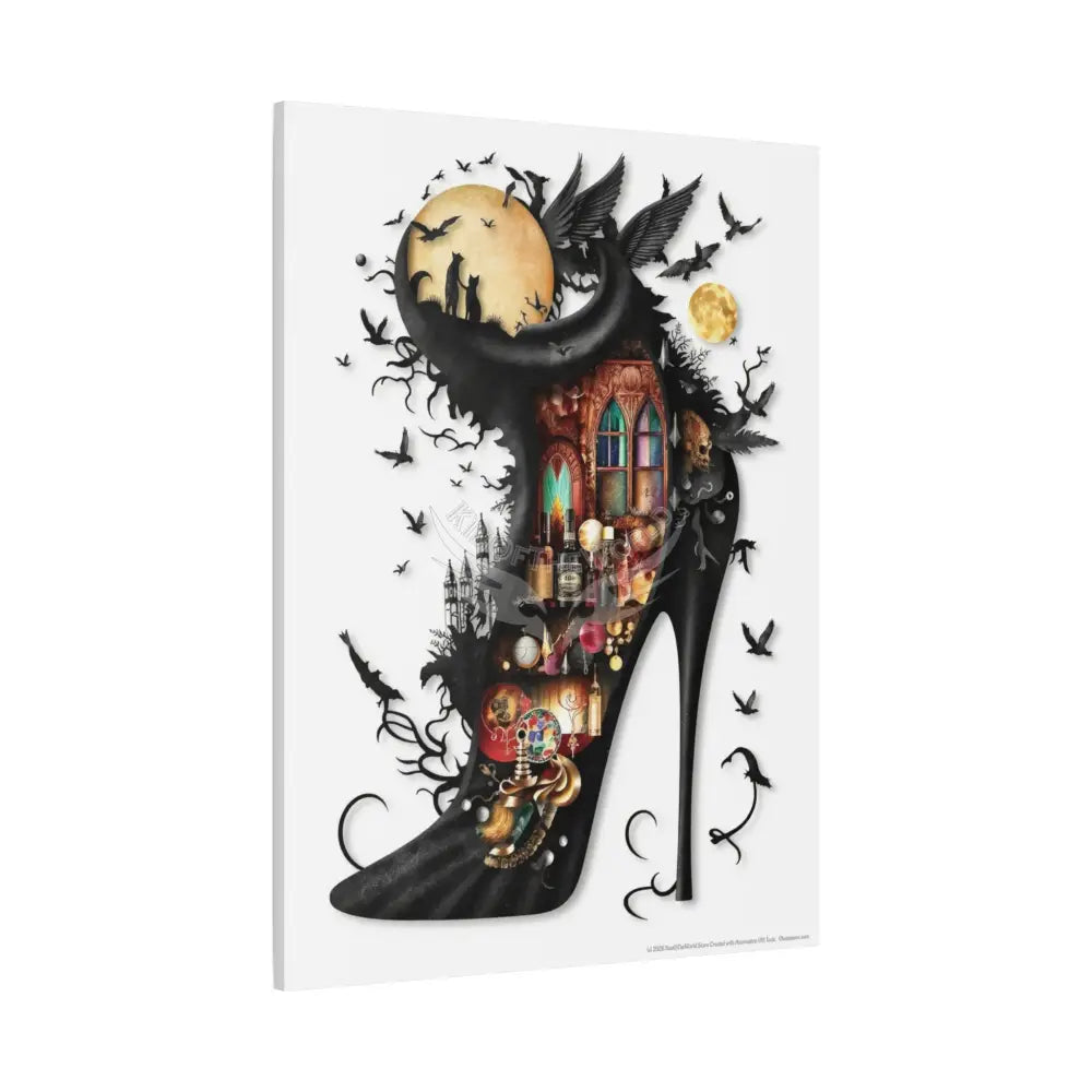 Surreal 3D Magic Stiletto Dimensional Canvas Art — 3D Portal Shoe Lover’s Wall Decor Canvas
