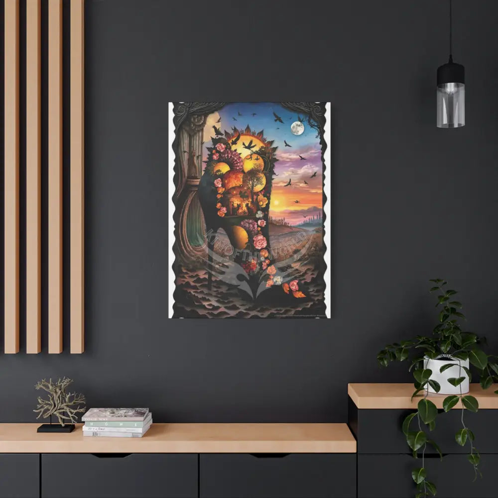 Surreal 3D Magic Stiletto Dimensional Canvas Art — 3D Portal Shoe Lover’s Wall Decor Canvas