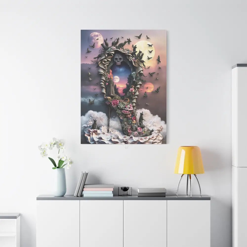Surreal 3D Magic Stiletto Dimensional Canvas Art — 3D Portal Shoe Lover’s Wall Decor Canvas