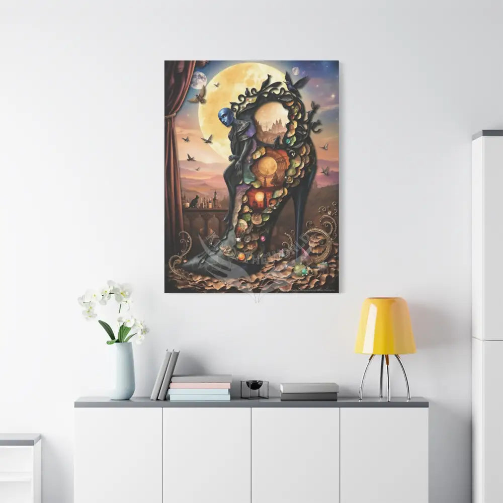 Surreal 3D Magic Stiletto Dimensional Canvas Art — 3D Portal Shoe Lover’s Wall Decor Canvas