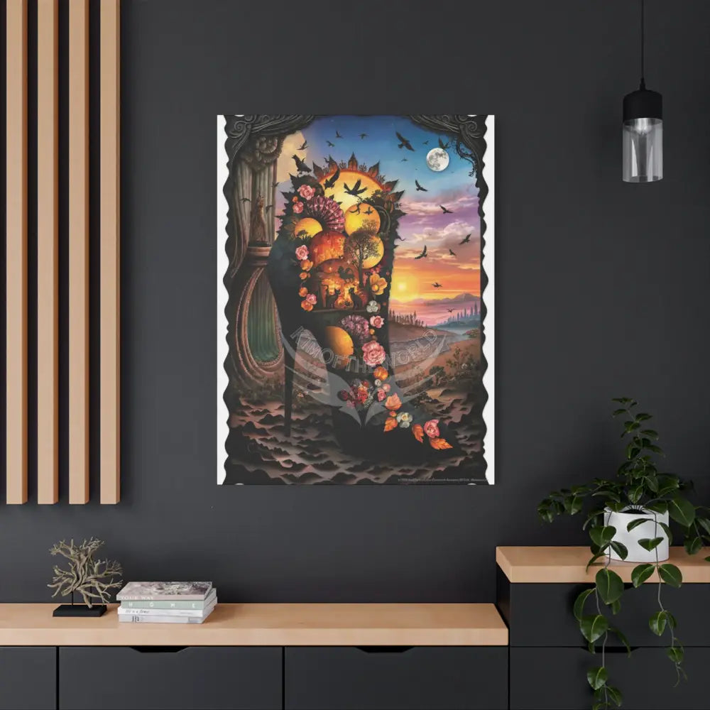Surreal 3D Magic Stiletto Dimensional Canvas Art — 3D Portal Shoe Lover’s Wall Decor Canvas