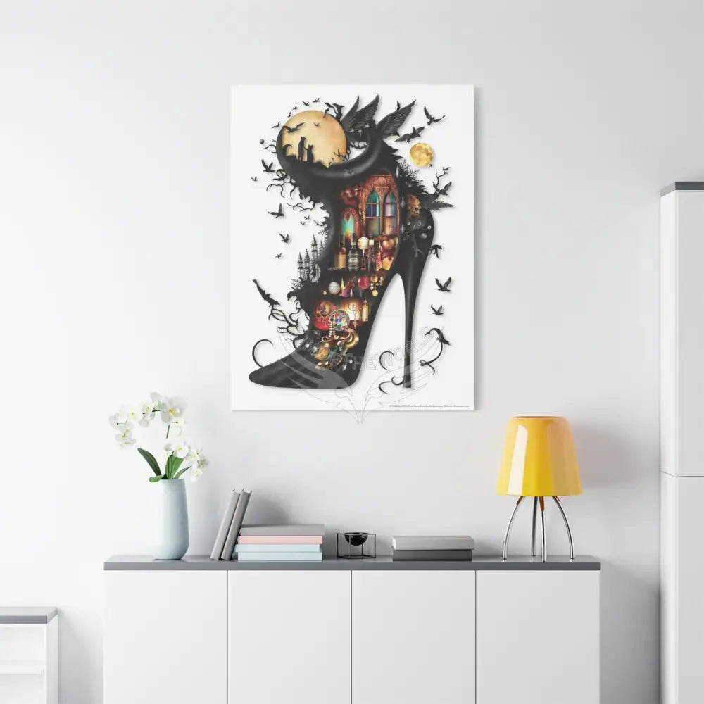 Surreal 3D Magic Stiletto Dimensional Canvas Art — 3D Portal Shoe Lover’s Wall Decor Canvas