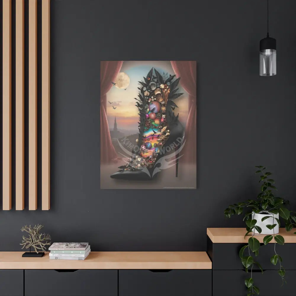 Surreal 3D Magic Stiletto Dimensional Canvas Art — 3D Portal Shoe Lover’s Wall Decor Canvas