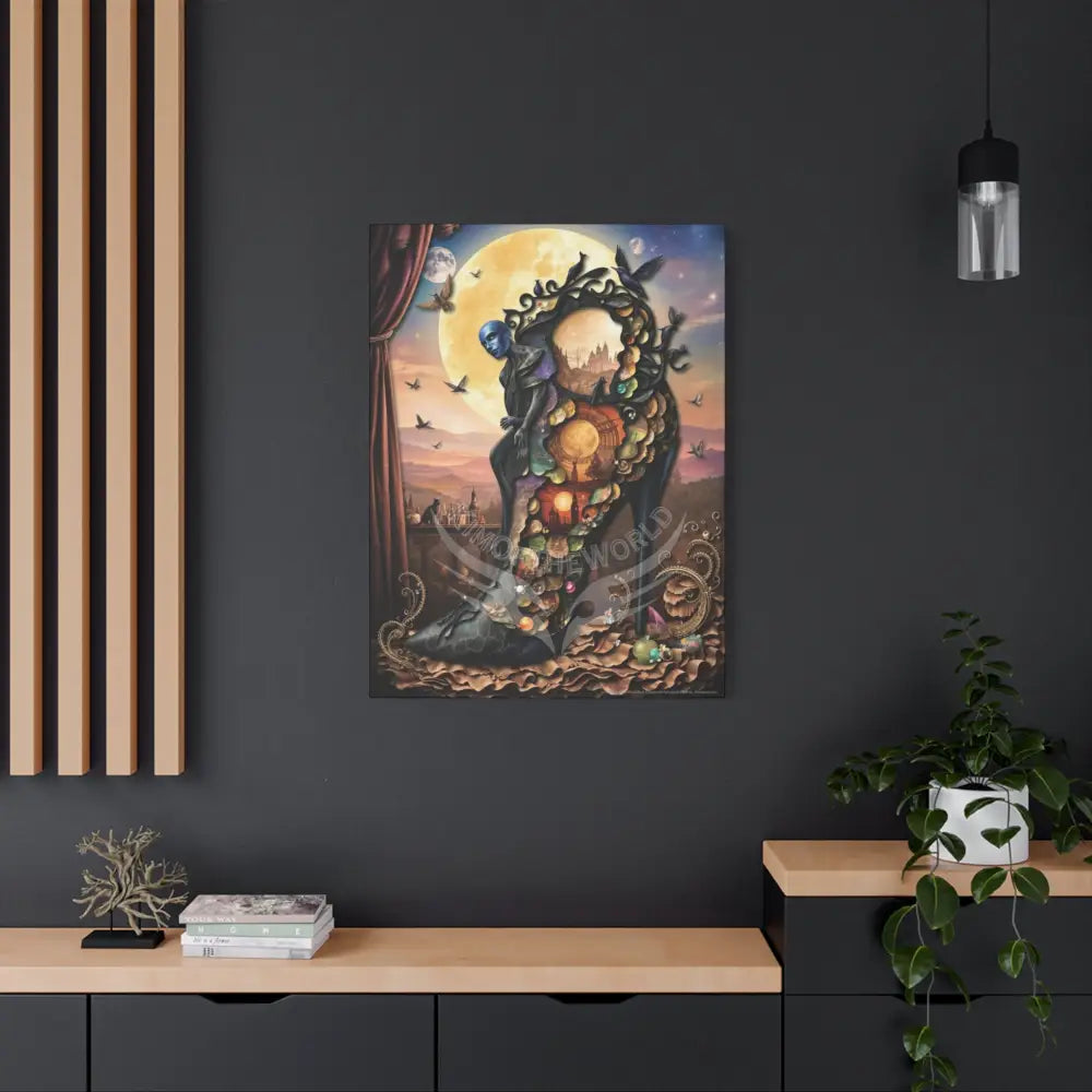 Surreal 3D Magic Stiletto Dimensional Canvas Art — 3D Portal Shoe Lover’s Wall Decor Canvas