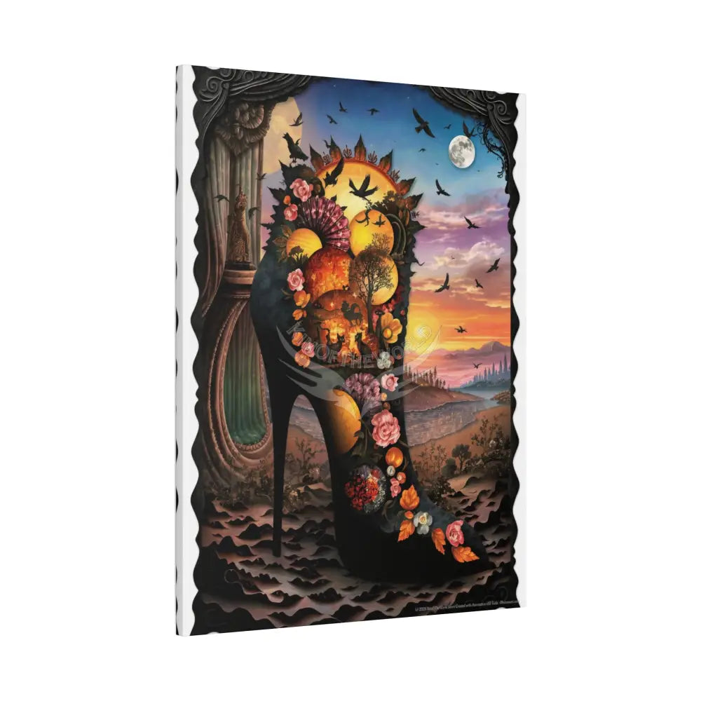 Surreal 3D Magic Stiletto Dimensional Canvas Art — 3D Portal Shoe Lover’s Wall Decor Canvas