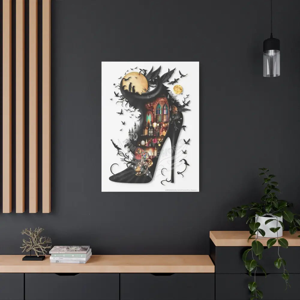 Surreal 3D Magic Stiletto Dimensional Canvas Art — 3D Portal Shoe Lover’s Wall Decor Canvas
