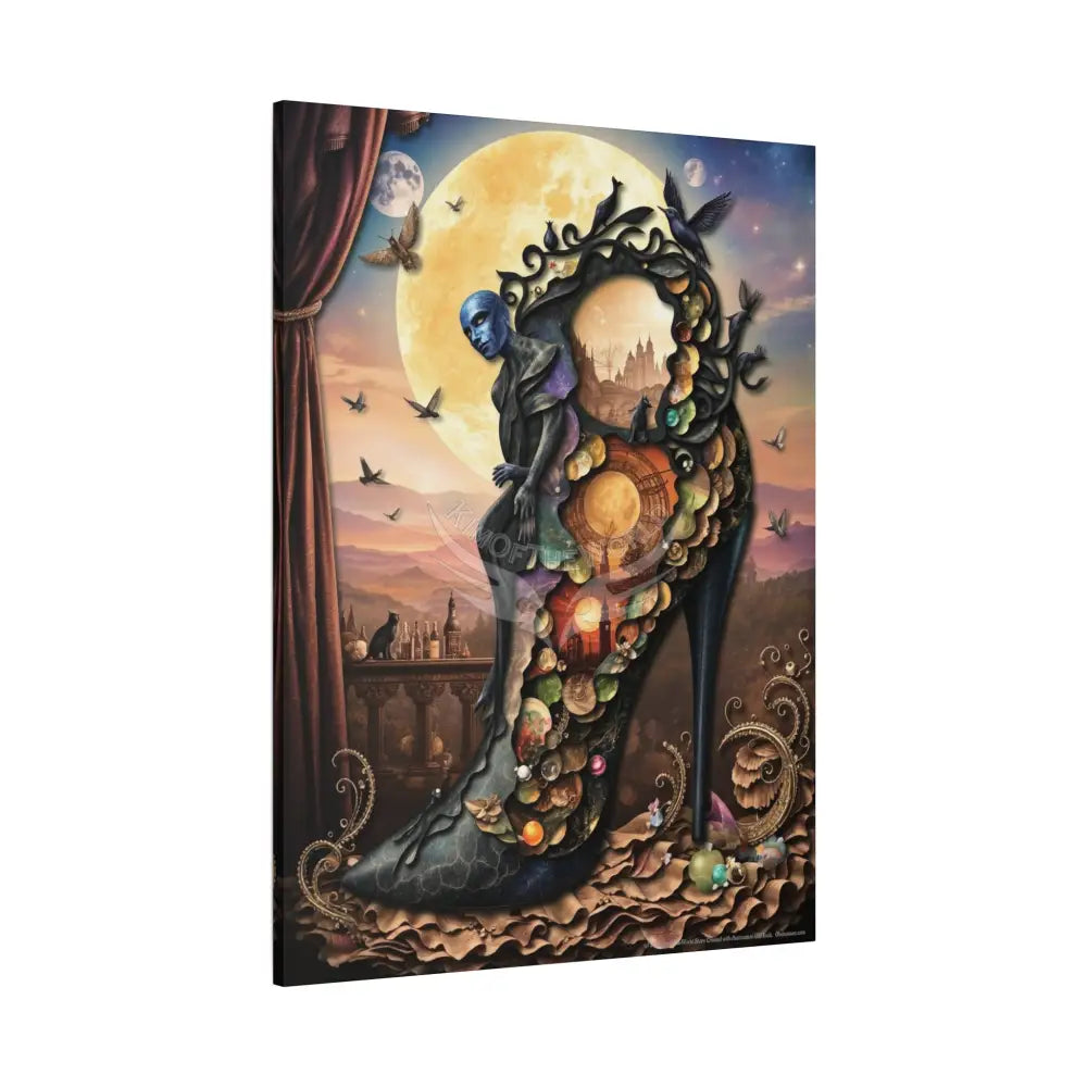 Surreal 3D Magic Stiletto Dimensional Canvas Art — 3D Portal Shoe Lover’s Wall Decor Canvas