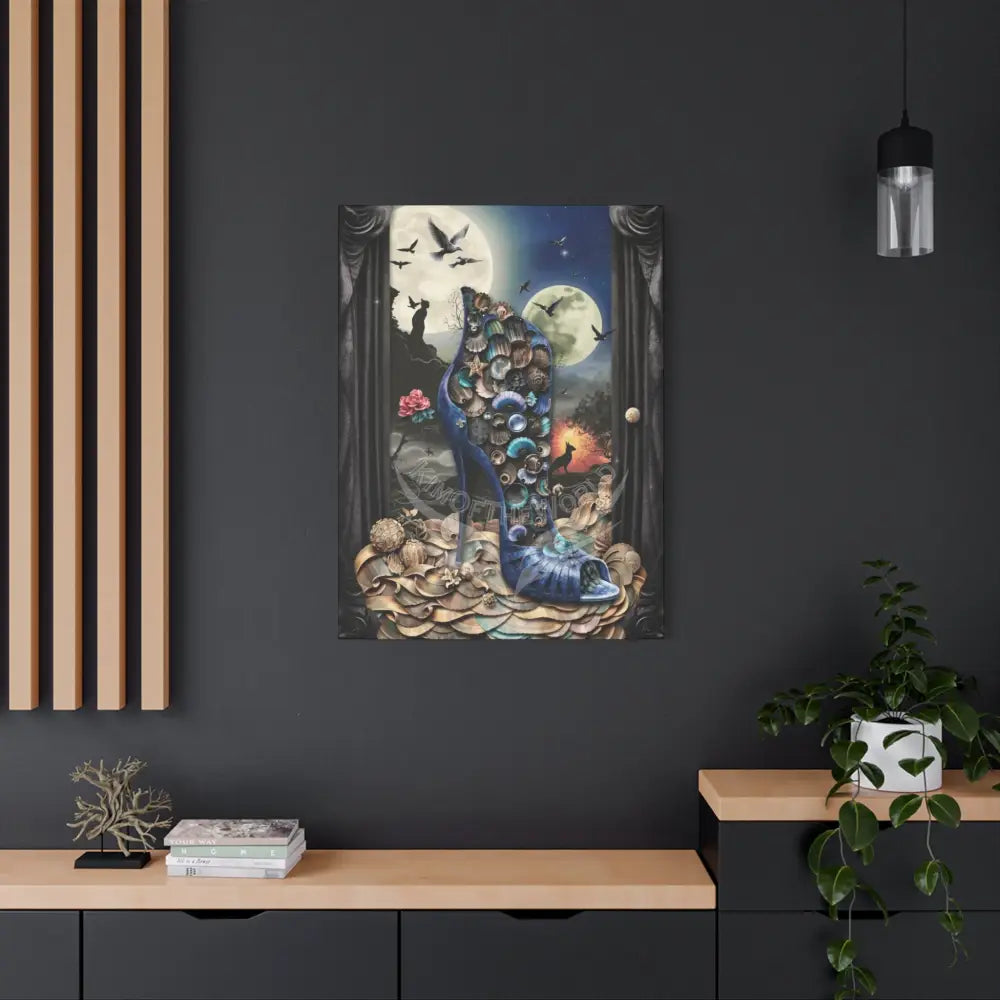 Surreal 3D Magic Stiletto Dimensional Canvas Art — 3D Portal Shoe Lover’s Wall Decor Canvas