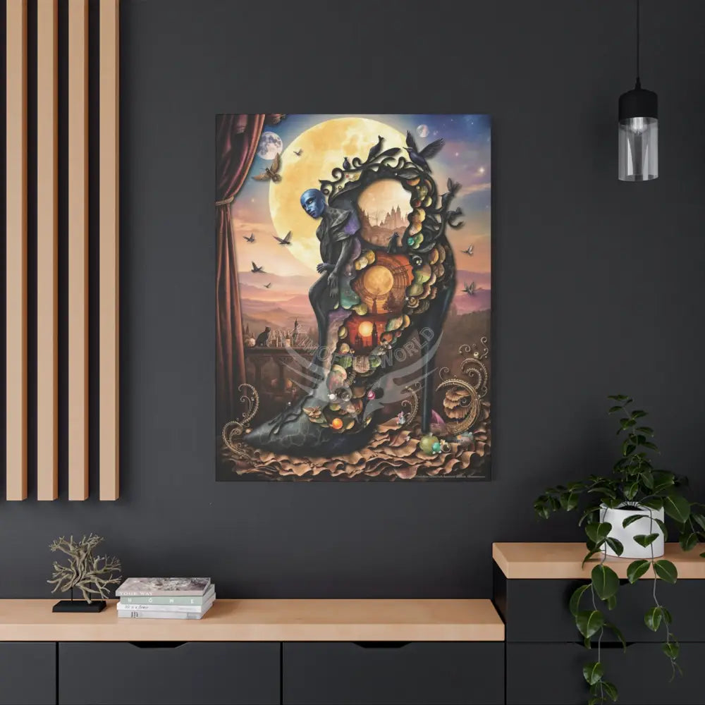Surreal 3D Magic Stiletto Dimensional Canvas Art — 3D Portal Shoe Lover’s Wall Decor Canvas