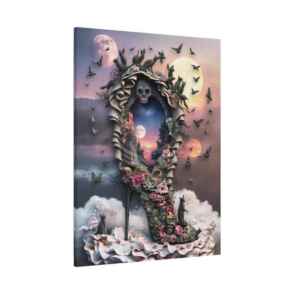 Surreal 3D Magic Stiletto Dimensional Canvas Art — 3D Portal Shoe Lover’s Wall Decor Canvas