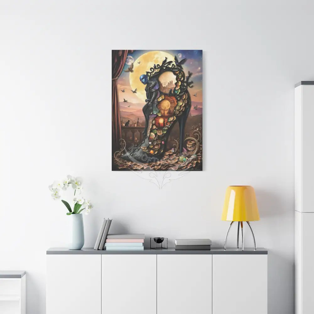 Surreal 3D Magic Stiletto Dimensional Canvas Art — 3D Portal Shoe Lover’s Wall Decor Canvas