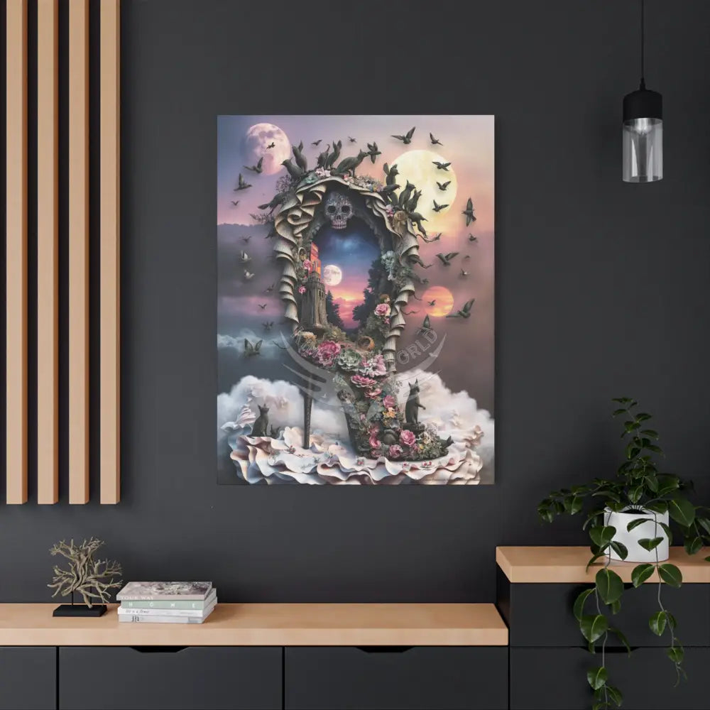 Surreal 3D Magic Stiletto Dimensional Canvas Art — 3D Portal Shoe Lover’s Wall Decor Canvas