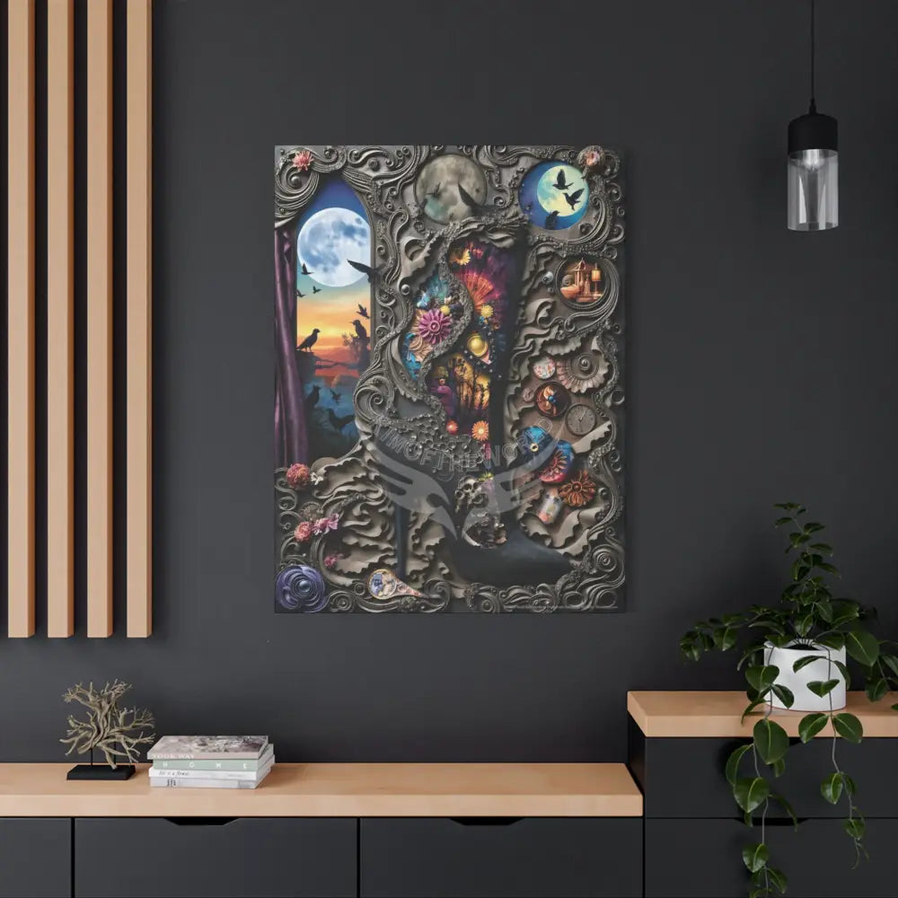 Surreal 3D Magic Stiletto Dimensional Canvas Art — 3D Portal Shoe Lover’s Wall Decor Canvas