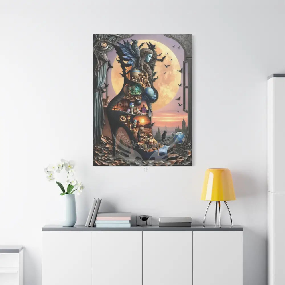 Surreal 3D Magic Stiletto Dimensional Canvas Art — 3D Portal Shoe Lover’s Wall Decor Canvas