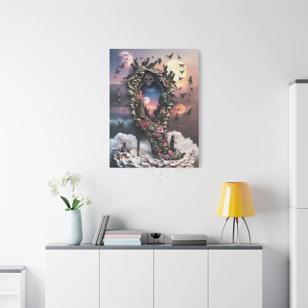 Surreal 3D Magic Stiletto Dimensional Canvas Art — 3D Portal Shoe Lover’s Wall Decor Canvas