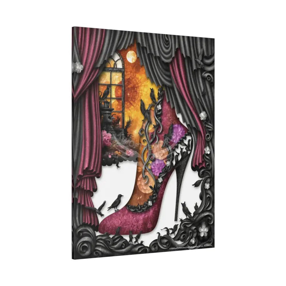 Surreal 3D Magic Stiletto Dimensional Canvas Art — 3D Portal Shoe Lover’s Wall Decor Canvas