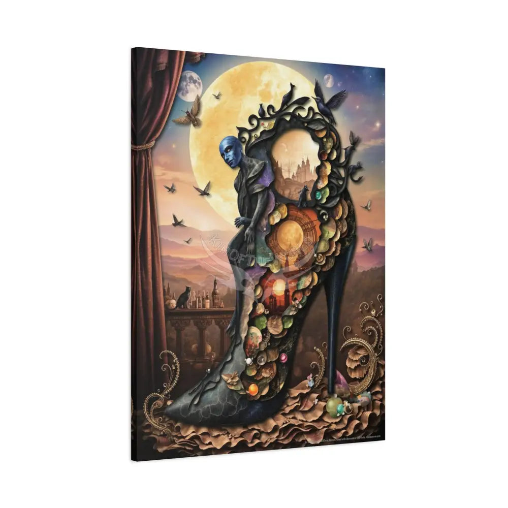 Surreal 3D Magic Stiletto Dimensional Canvas Art — 3D Portal Shoe Lover’s Wall Decor Canvas