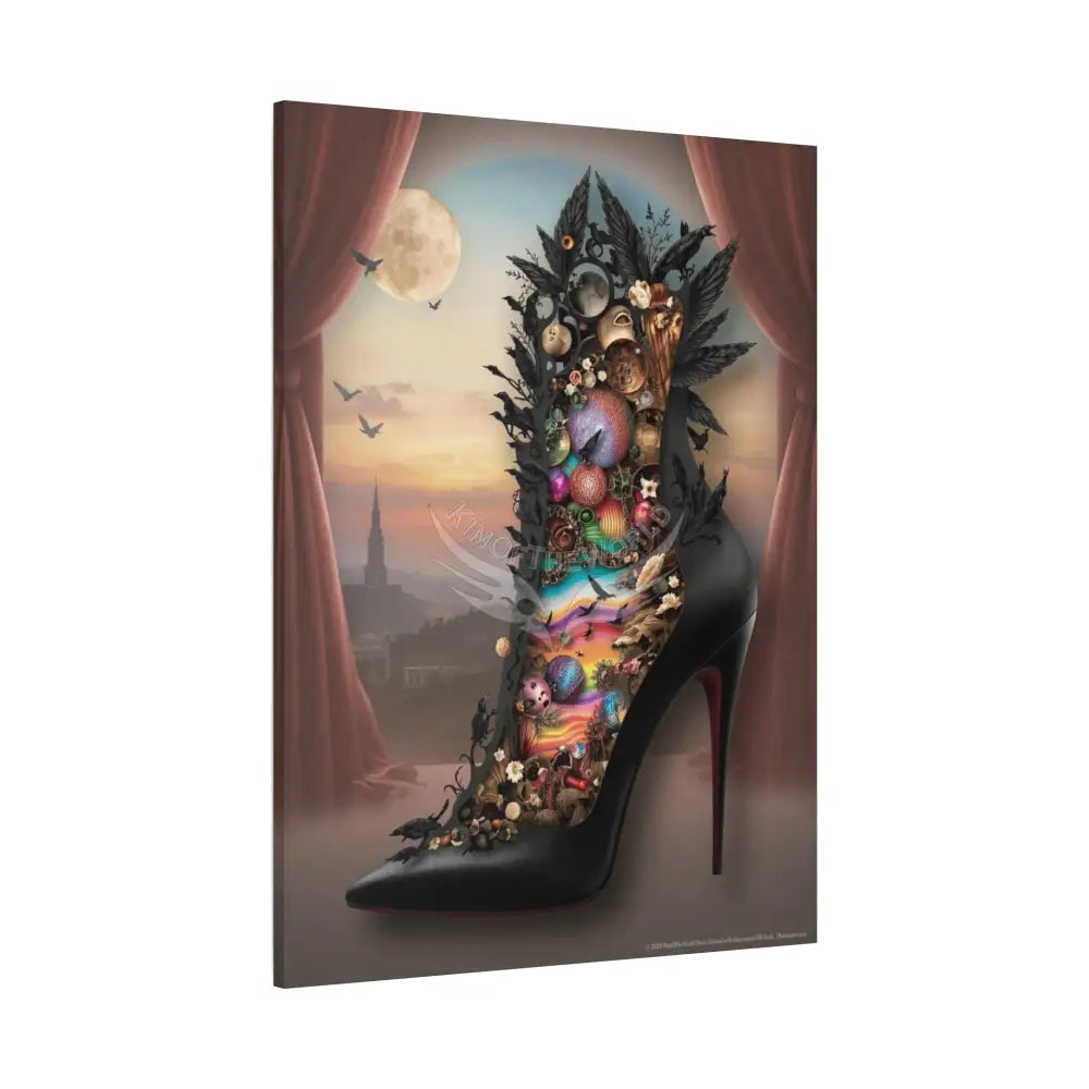 Surreal 3D Magic Stiletto Dimensional Canvas Art — 3D Portal Shoe Lover’s Wall Decor Canvas