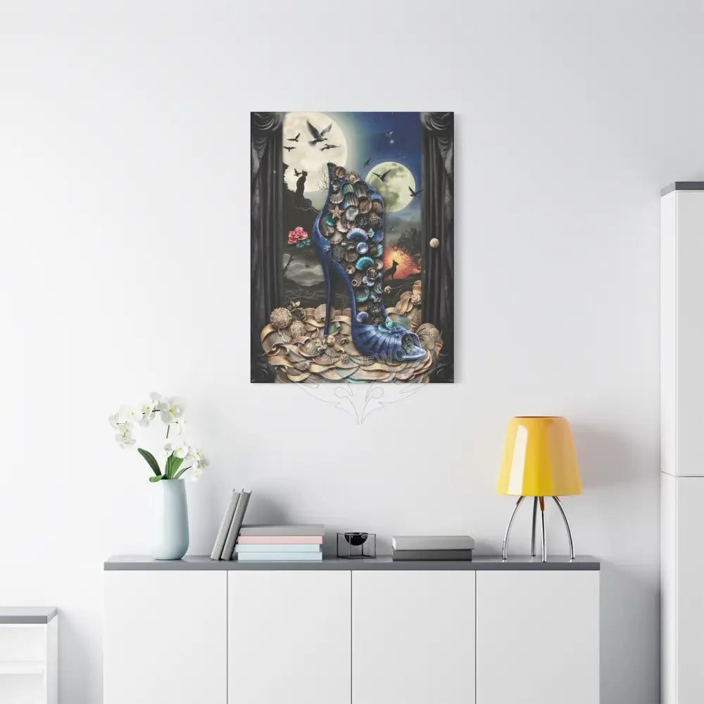 Surreal 3D Magic Stiletto Dimensional Canvas Art — 3D Portal Shoe Lover’s Wall Decor Canvas