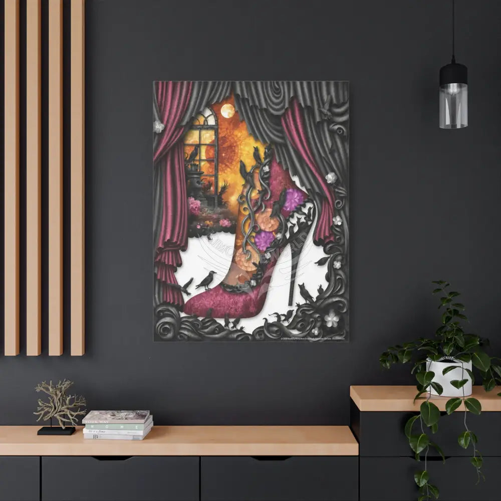 Surreal 3D Magic Stiletto Dimensional Canvas Art — 3D Portal Shoe Lover’s Wall Decor Canvas